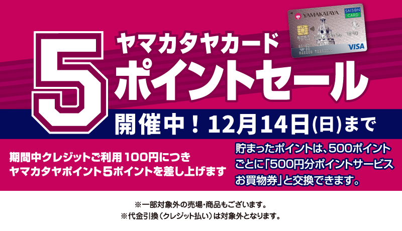 ＜開催中＞5ポイントセール